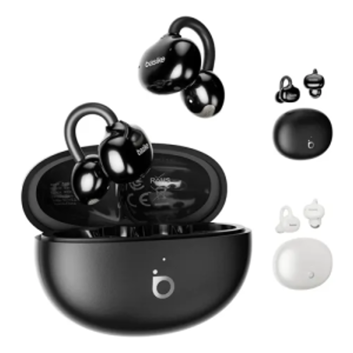 Fone de Ouvido Sem Fio Ear-Clip Basike Ba-FON349 Bluetooth 6.0 , Cancelamento de Ruídos, Estéreo, Bateria 30H, IPX5 À Prova de Água, E