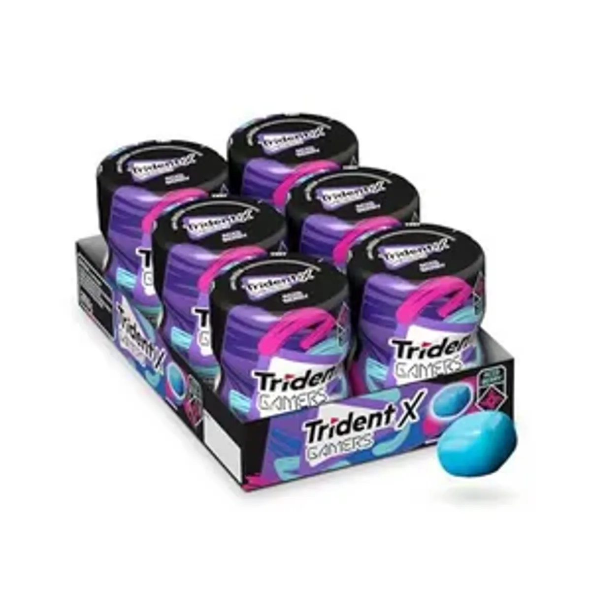 [REC] Trident, Chiclete X Gamers, Acid Berry, x6 Unidades, 48,3g