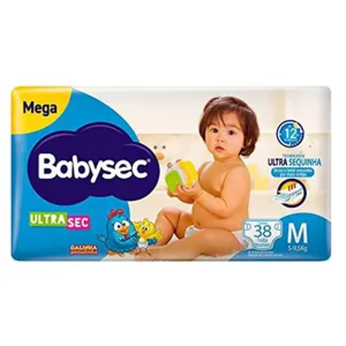 [Tira R$ 0,79] Fralda Babysec Ultrasec Galinha Pintadinha M