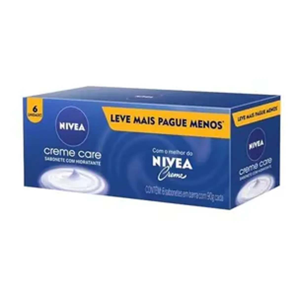 [REC | +POR- | R$ 14,29] Sabonete NIVEA Creme Care 6 un. 90g ► R$ 2,38/un