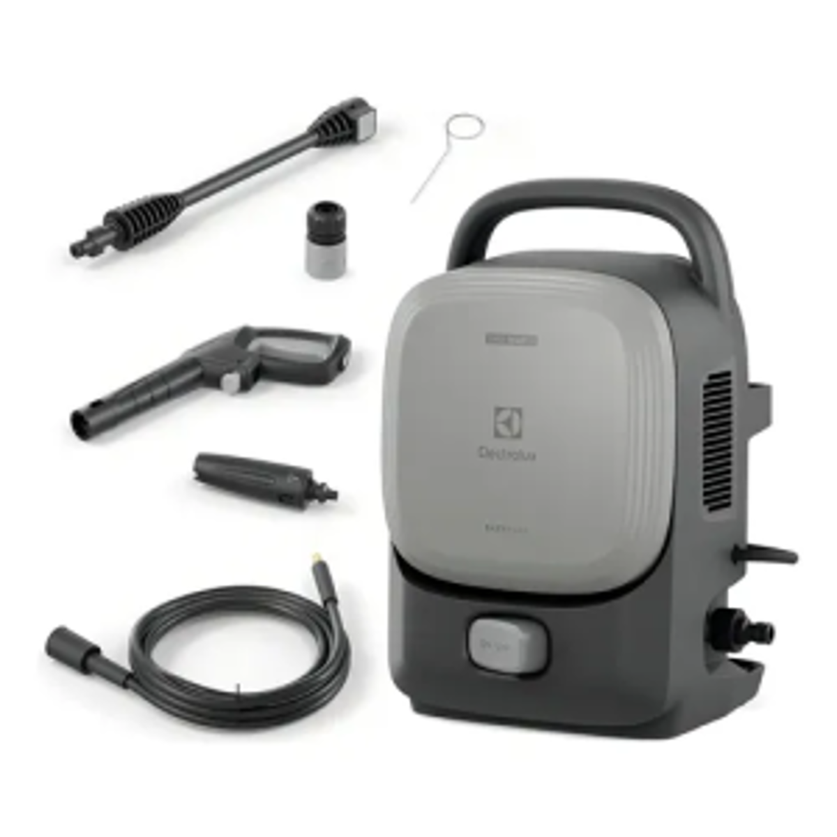 Lavadora De Alta Pressão Electrolux 1600psi 1400w De Potência Com Engate Rápido Easywash Lava Jato Lava Car Qws1600 Cinza