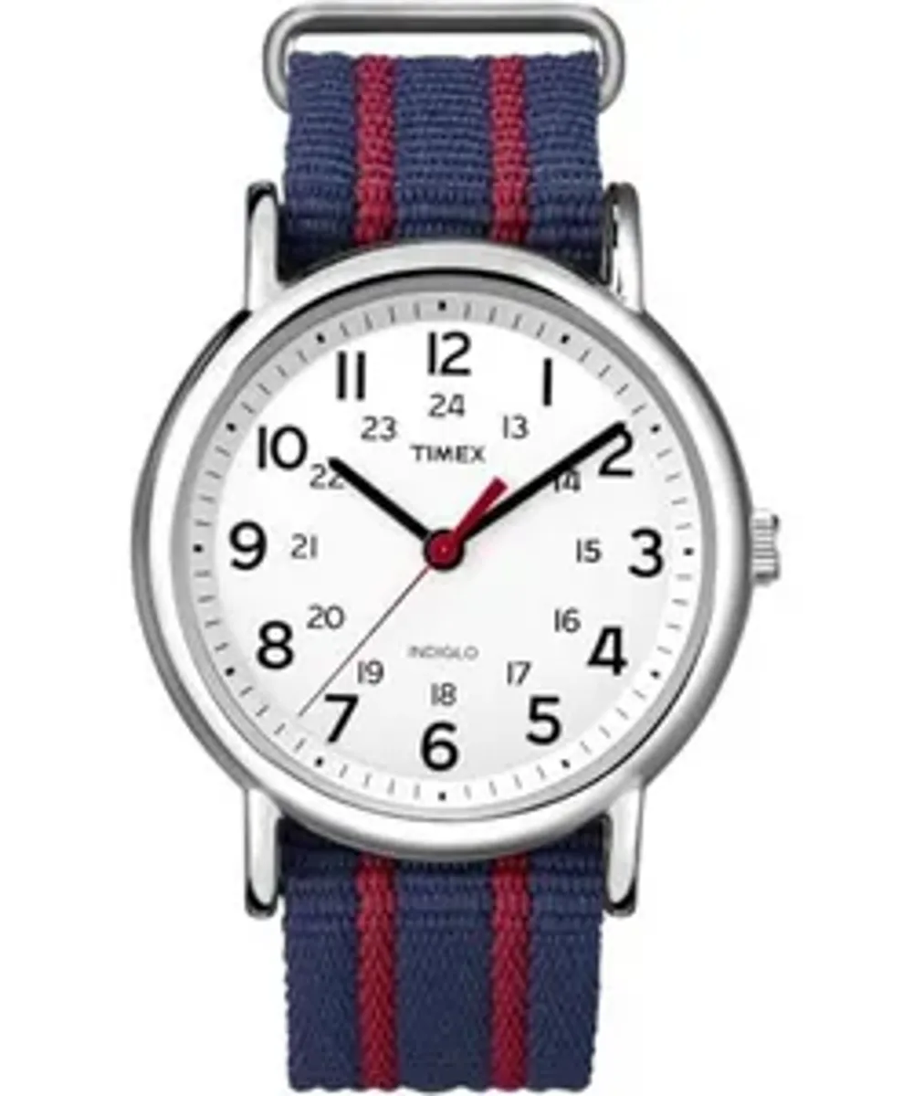 Relógio Timex Weekender 38mm Prateado Branco