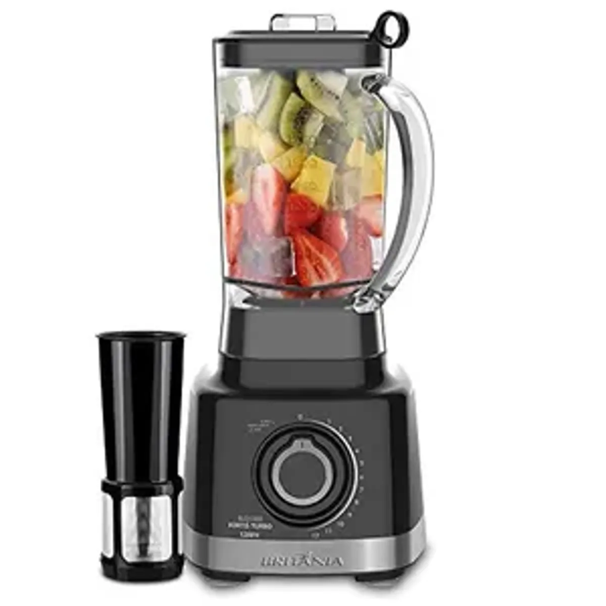 Liquidificador Turbo, Blq1300p, 1400W, 3L, Chumbo, 127v, Britânia