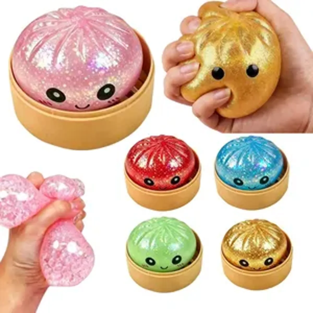 Bola Aperto Pão Ouro Colorida 5.5cm Antiestresse