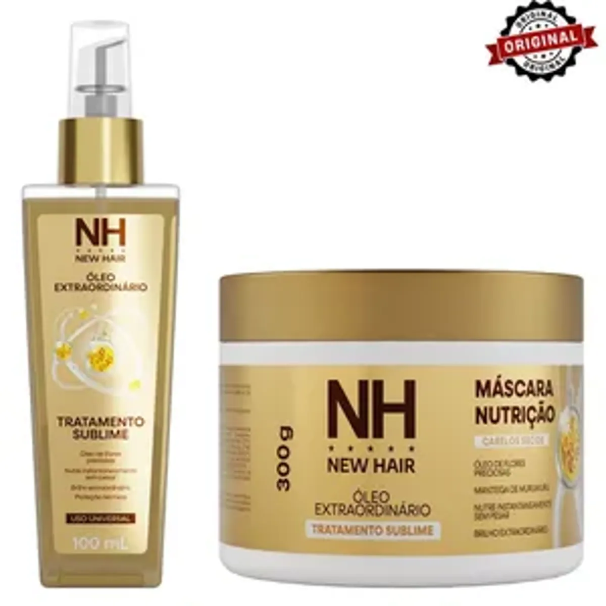 Óleo Extraordinário 100ml NEW HAIR + Máscara Extraordinário 300g NEW HAIR