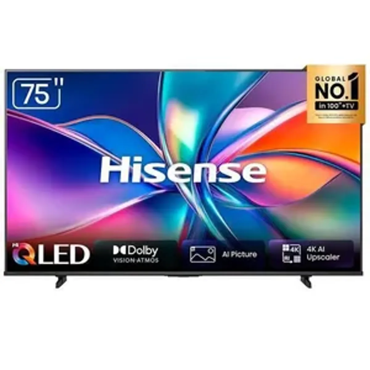 Smart TV Hisense 75" HI-QLED 4K UHD Processador AI Dolby Vision e Dolby Atmos Alexa 75Q6QVV