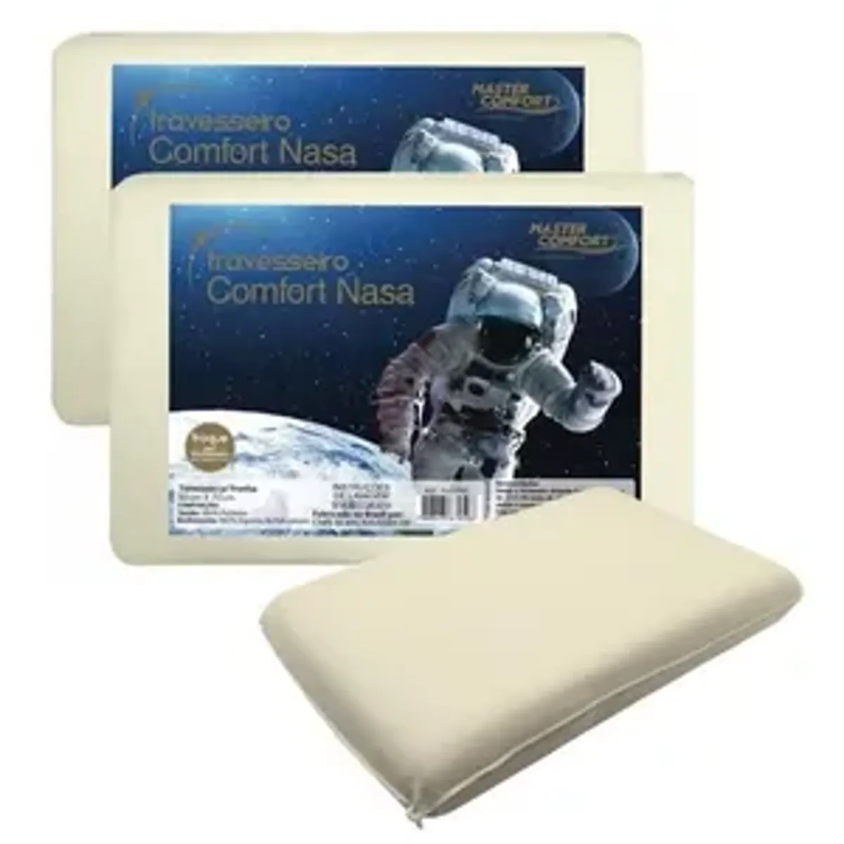 Kit 2 Travesseiros Nasa Comfort 50x70cm