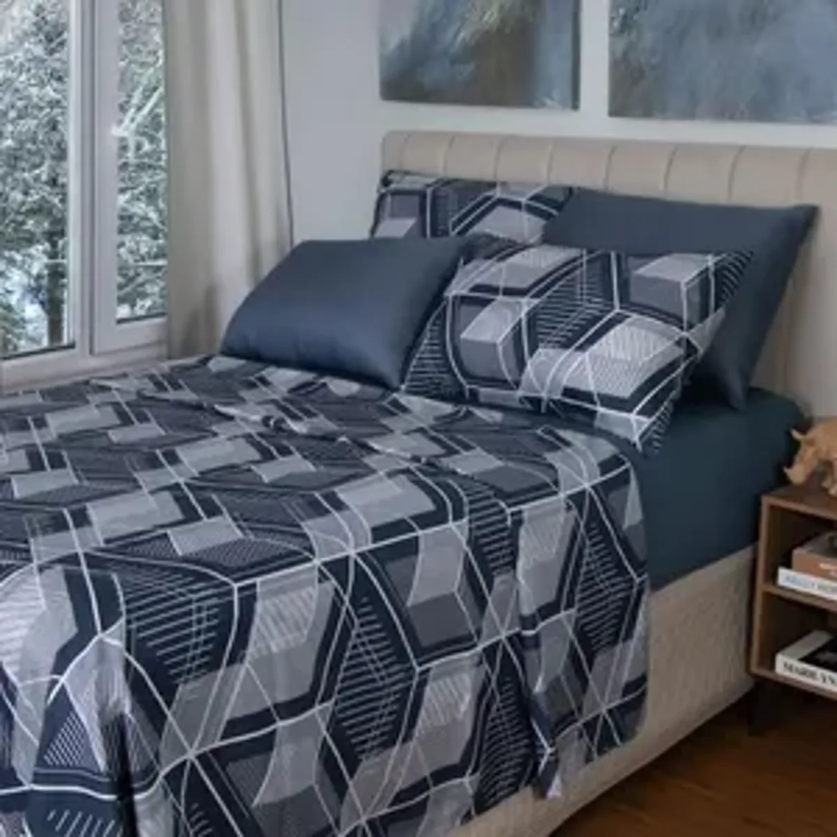 Jogo de Cama Casal Microfibra Paco Milano