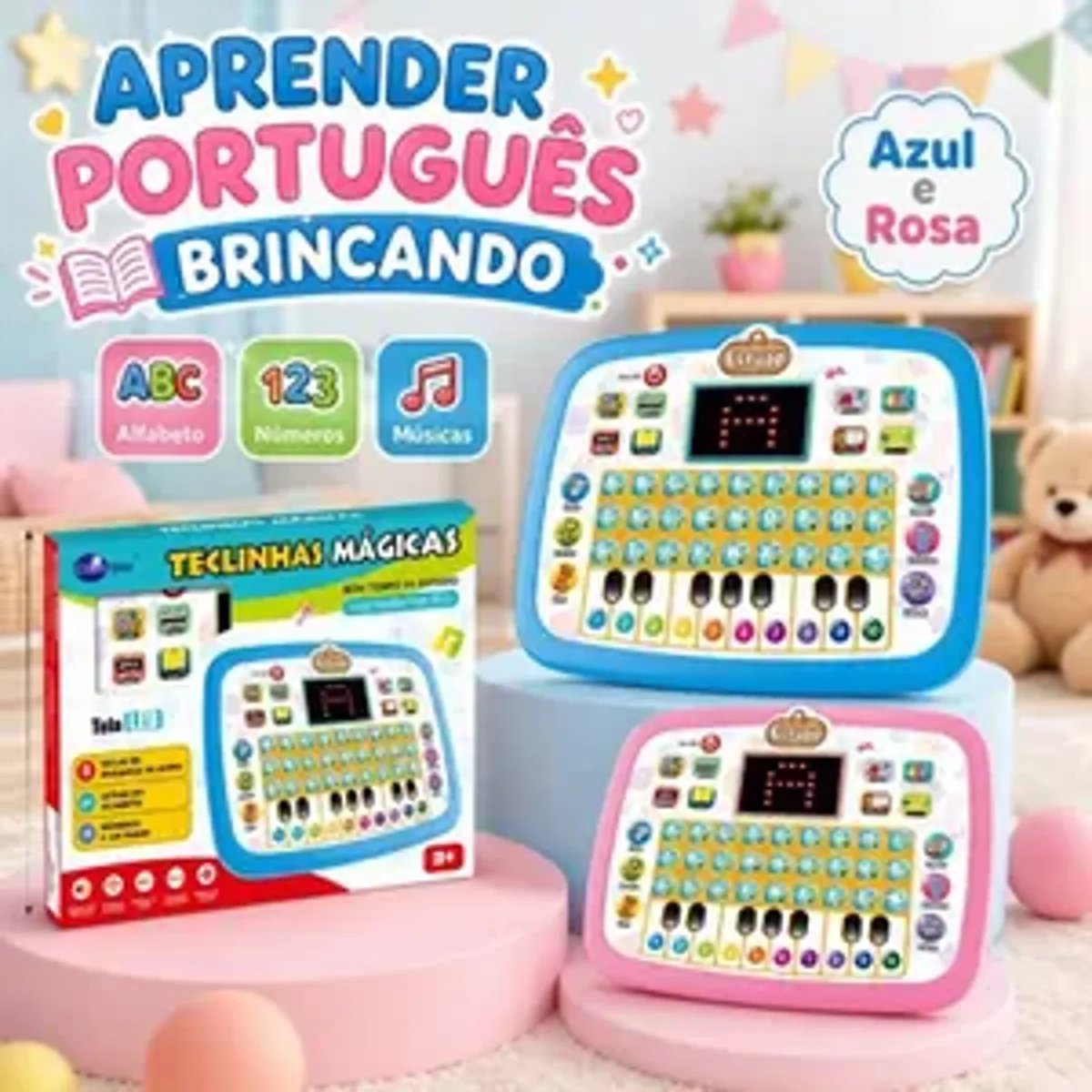 Máquina Aprendizado Infantil Alfabeto Números