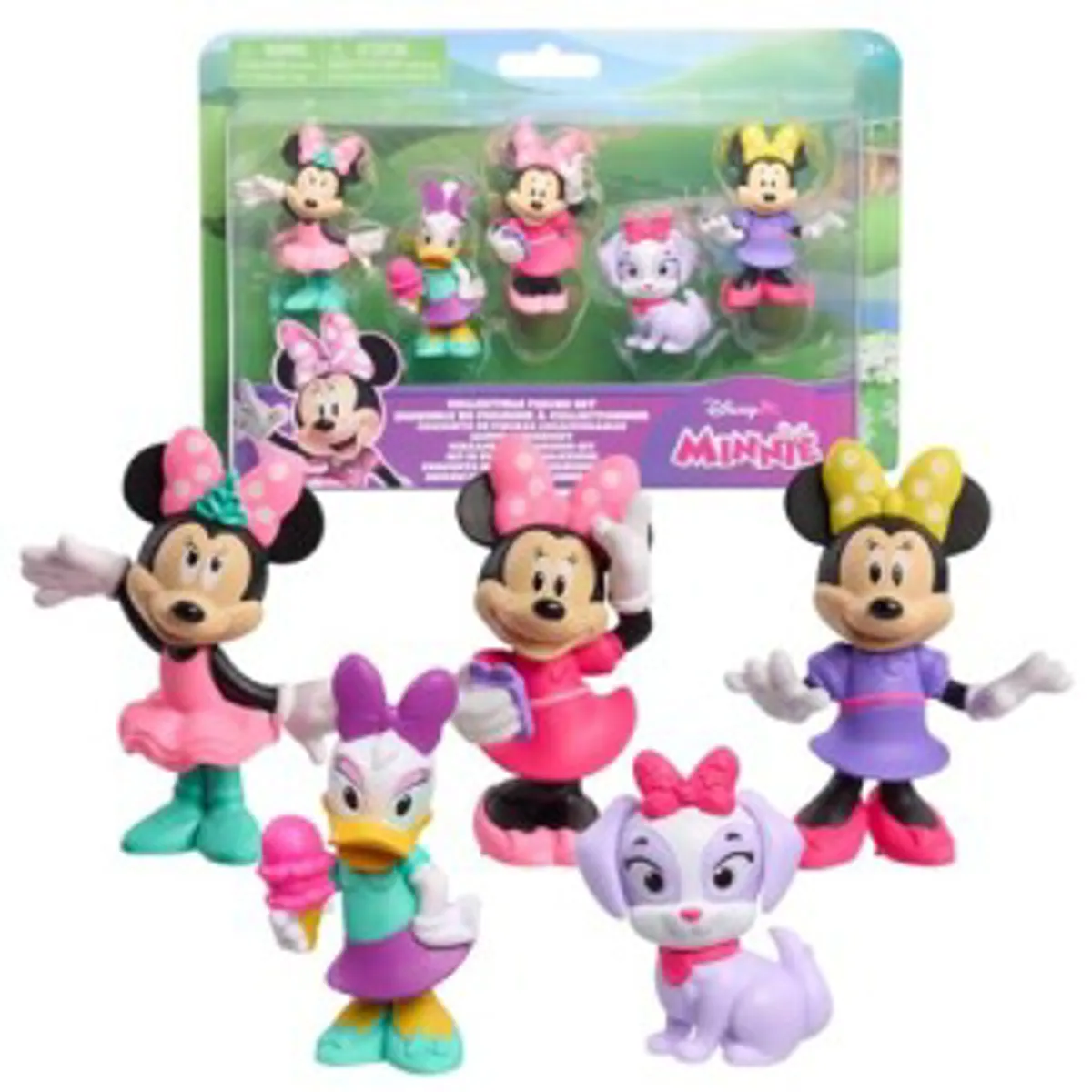 Pack de 5 Mini Figuras Minnie Mouse, Disney Junior